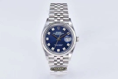 clean厂c厂劳力士日志126234 钻钉蓝面3235自动机械手表男士腕表36mm