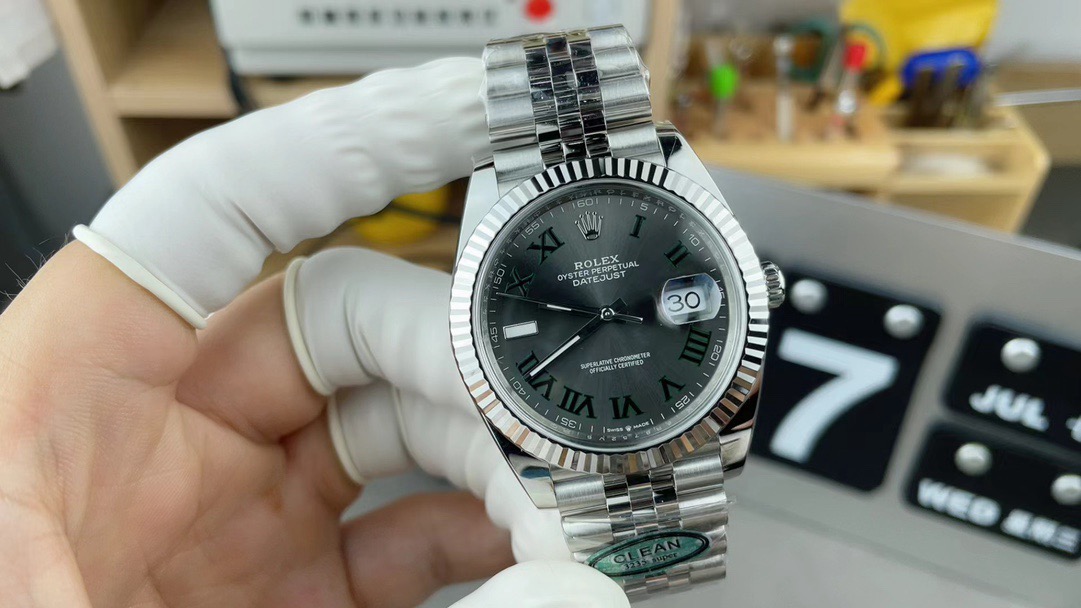 CLean Rolex journal series m126334-022 green basket 3235 integrated machinery 904 steel men's watch